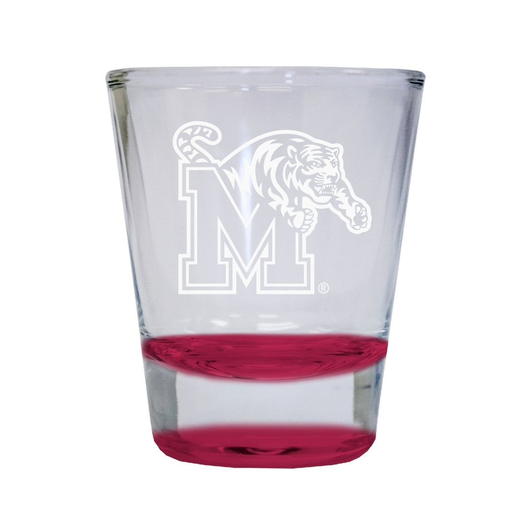 NCAA Memphis Tigers Collectors 2oz Laser-Engraved Spirit Shot Glass Red Image 1