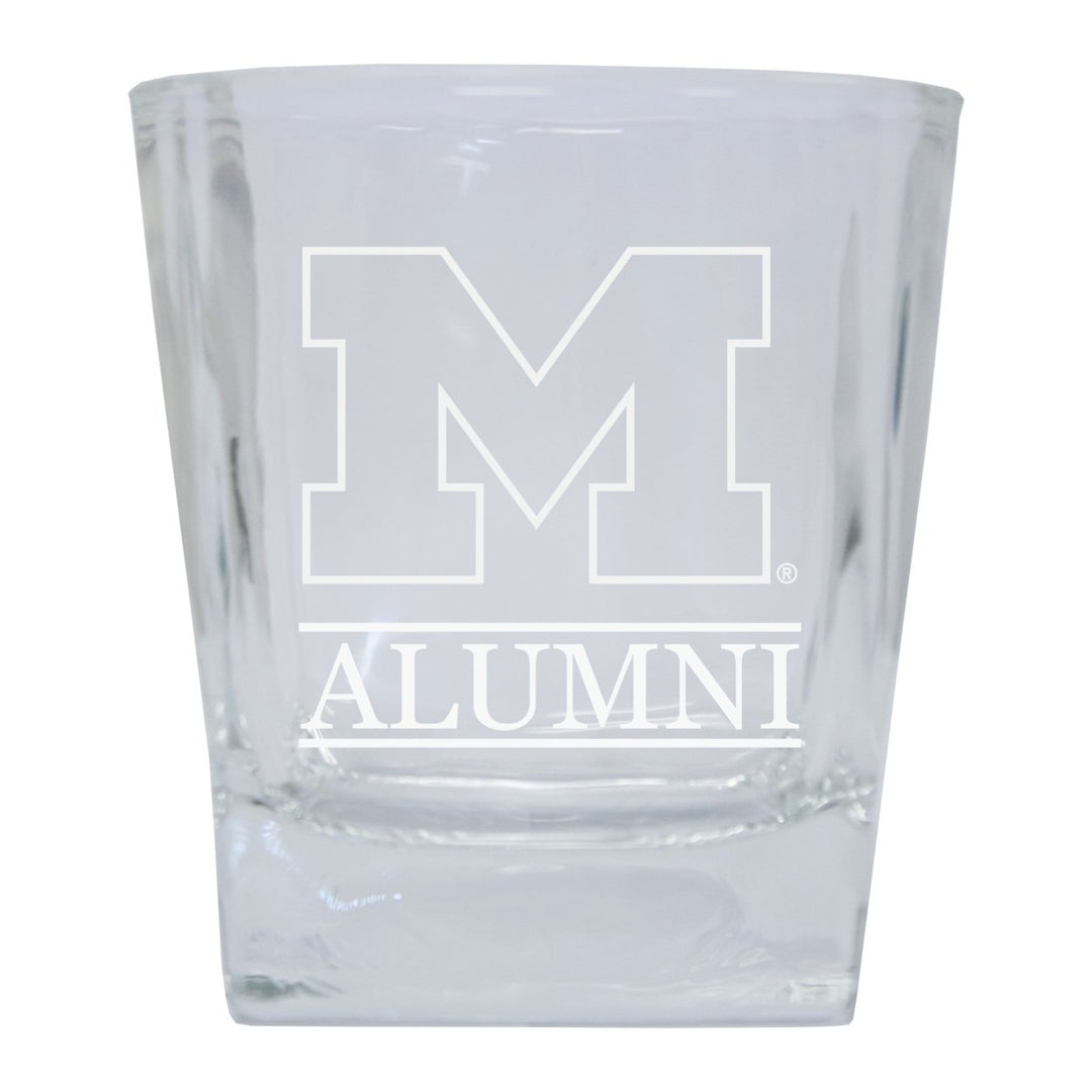 Michigan Wolverines Alumni Elegance - 5 oz Etched Shooter Glass Tumbler 4-Pack Image 1