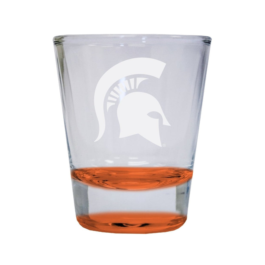 NCAA Michigan State Spartans Collectors 2oz Laser-Engraved Spirit Shot Glass Orange Image 1