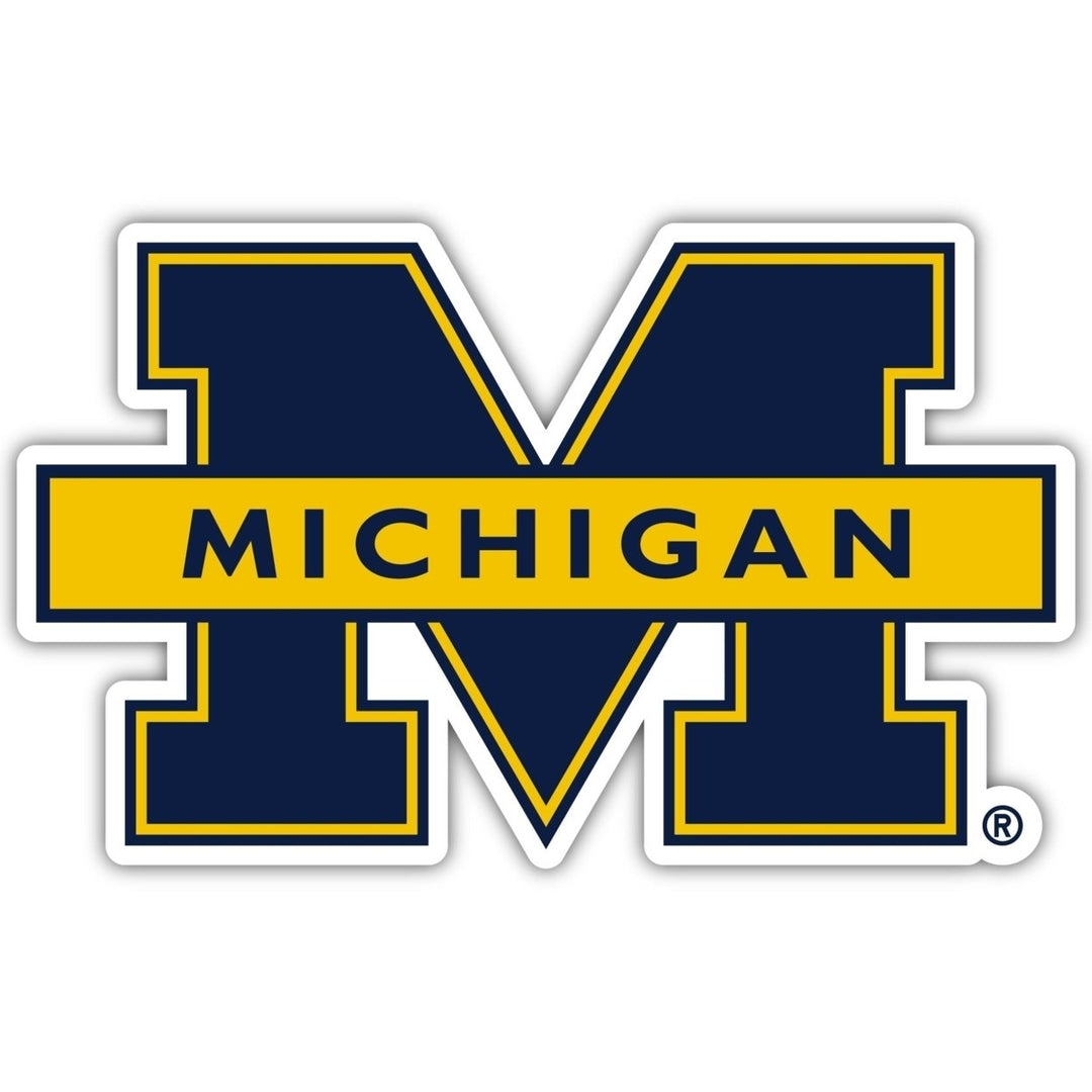 Michigan Wolverines 12-Inch on one of its sides NCAA Durable School Spirit Vinyl Decal Sticker Image 1