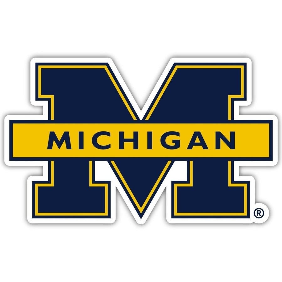 Michigan Wolverines 10-Inch on one of its sides NCAA Durable School Spirit Vinyl Decal Sticker Image 1