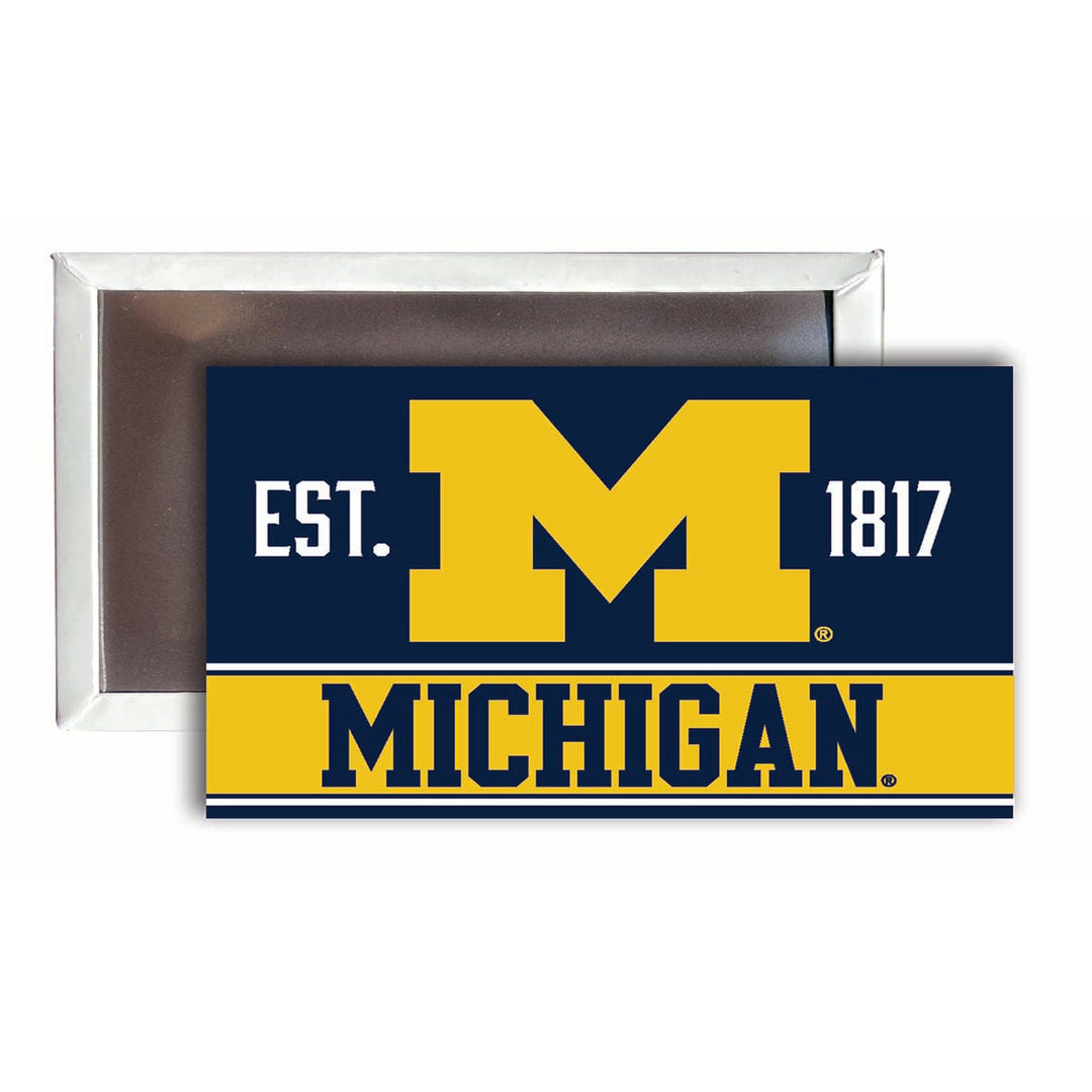 Michigan Wolverines 2x3-Inch NCAA Vibrant Collegiate Fridge Magnet - Multi-Surface Team Pride Accessory 4-Pack Image 1