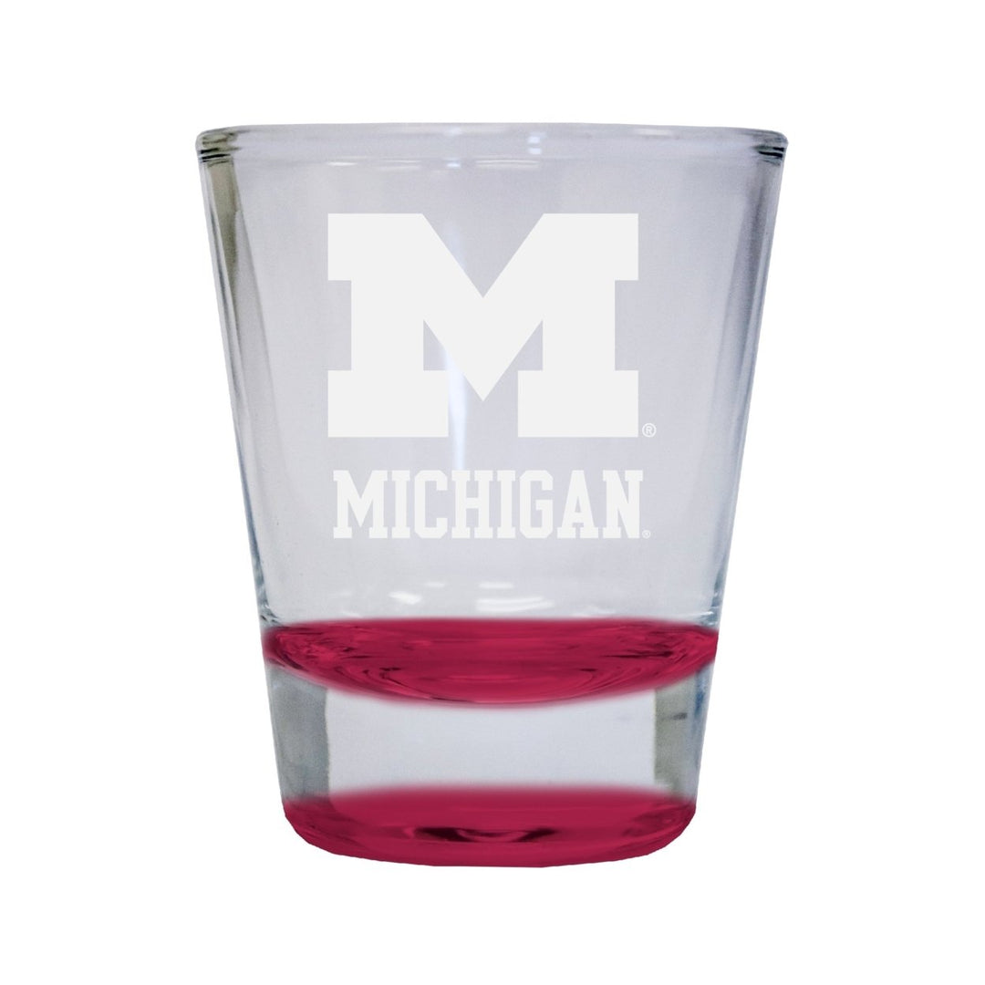 NCAA Michigan Wolverines Collectors 2oz Laser-Engraved Spirit Shot Glass Red Image 1