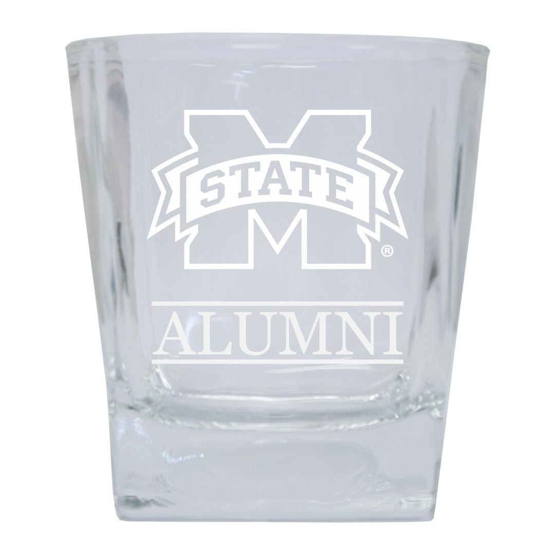 Mississippi State Bulldogs Alumni Elegance - 5 oz Etched Shooter Glass Tumbler 4-Pack Image 1