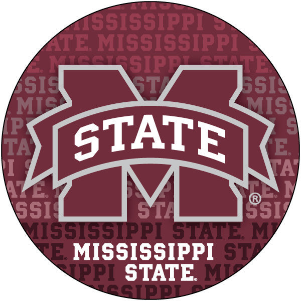 Mississippi State Bulldogs 4 Inch Round Word Magnet Image 1