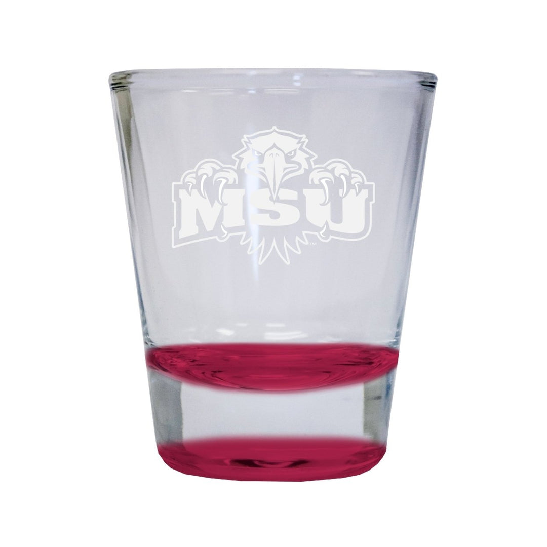 NCAA Morehead State University Collectors 2oz Laser-Engraved Spirit Shot Glass Red Image 1