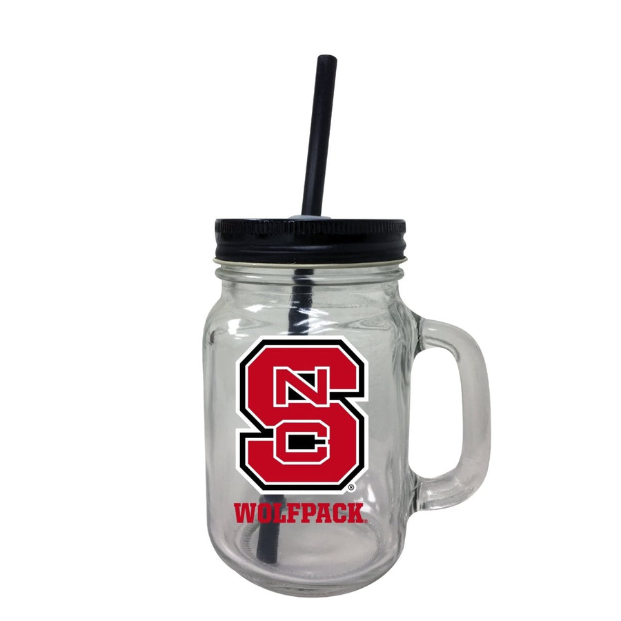 NC State Wolfpack 16 oz Mason Jar Glass 2 Pack Image 1