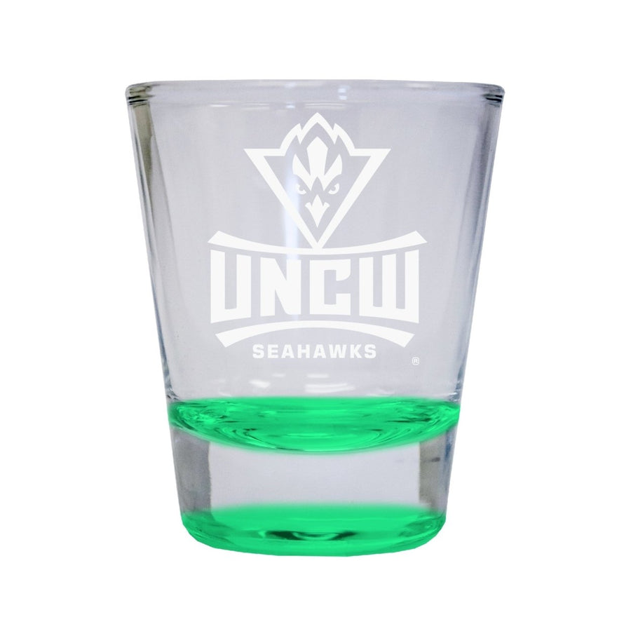 NCAA North Carolina Wilmington Seahawks Collectors 2oz Laser-Engraved Spirit Shot Glass Green Image 1