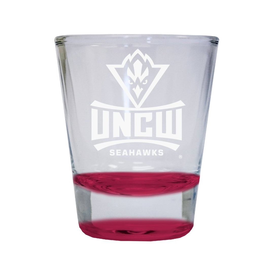 NCAA North Carolina Wilmington Seahawks Collectors 2oz Laser-Engraved Spirit Shot Glass Red Image 1