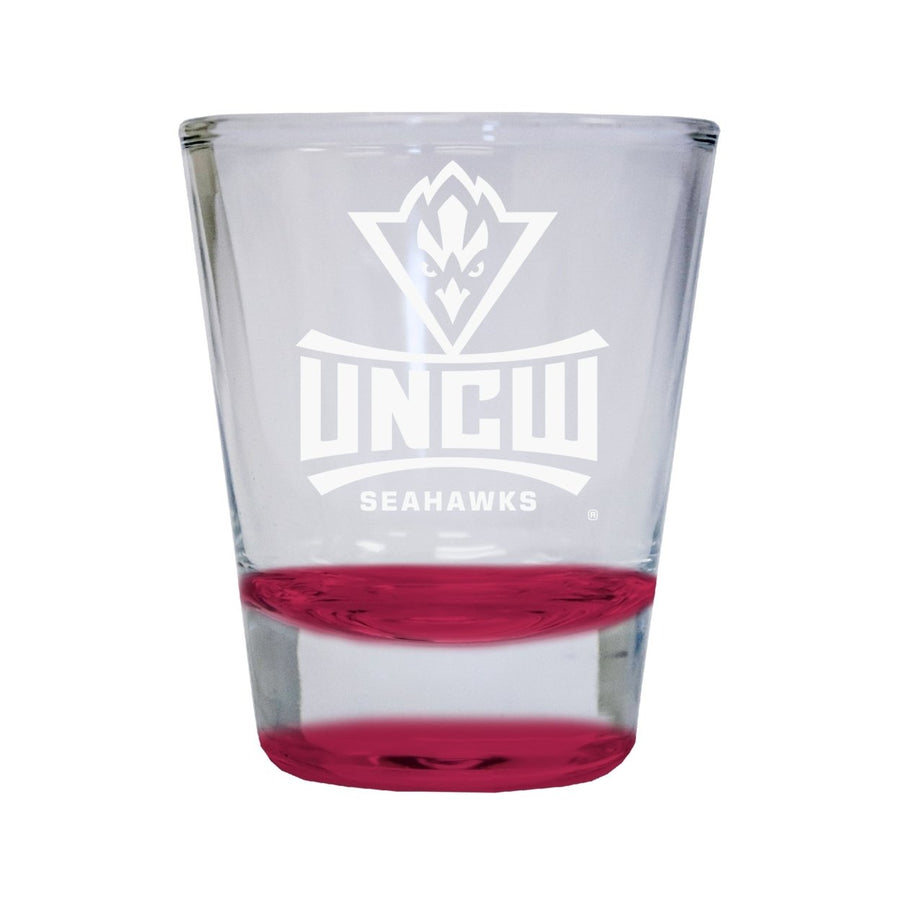 NCAA North Carolina Wilmington Seahawks Collectors 2oz Laser-Engraved Spirit Shot Glass Red Image 1