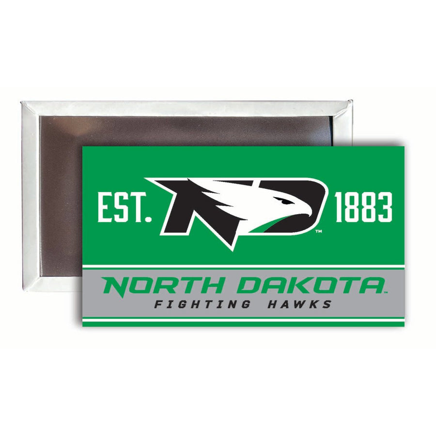 North Dakota Fighting Hawks 2x3-Inch NCAA Vibrant Collegiate Fridge Magnet - Multi-Surface Team Pride Accessory 4-Pack Image 1