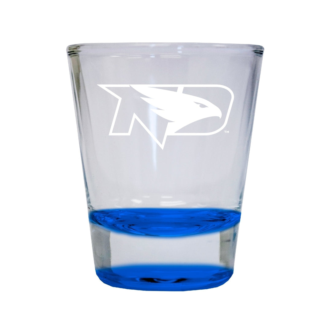 NCAA North Dakota Fighting Hawks Collectors 2oz Laser-Engraved Spirit Shot Glass Blue Image 1