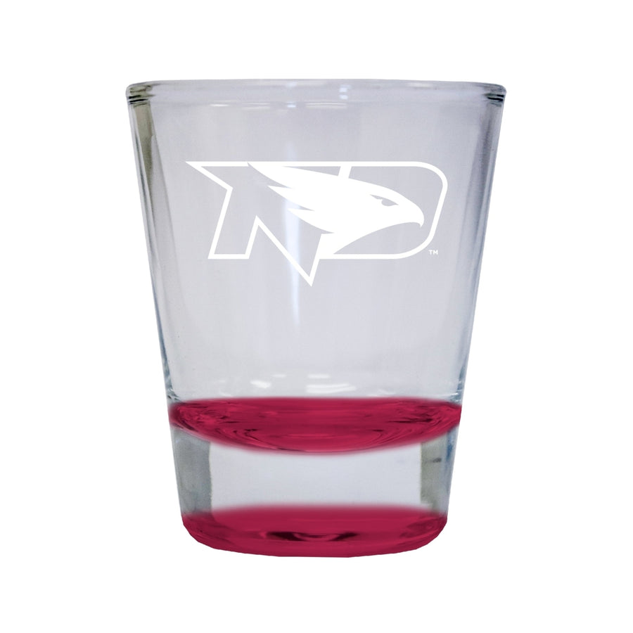 NCAA North Dakota Fighting Hawks Collectors 2oz Laser-Engraved Spirit Shot Glass Red Image 1