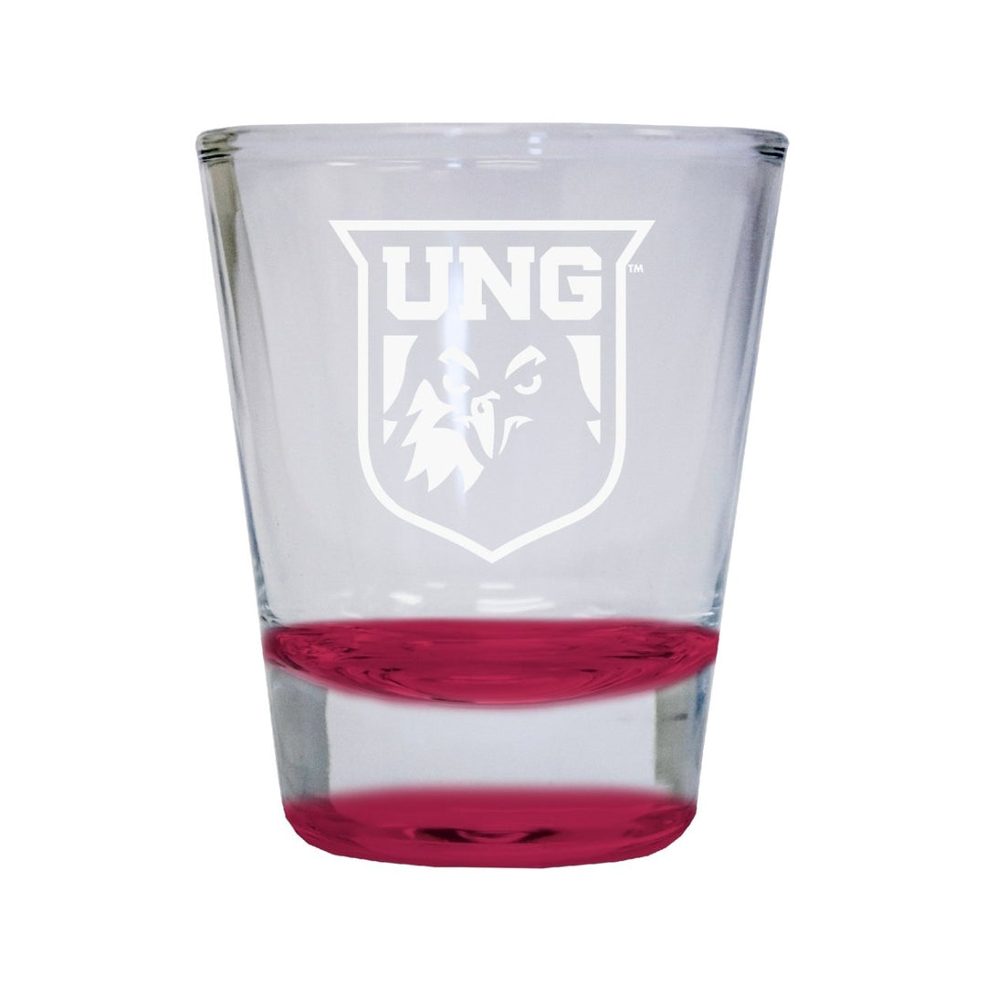 NCAA North Georgia Nighhawks Collectors 2oz Laser-Engraved Spirit Shot Glass Red Image 1