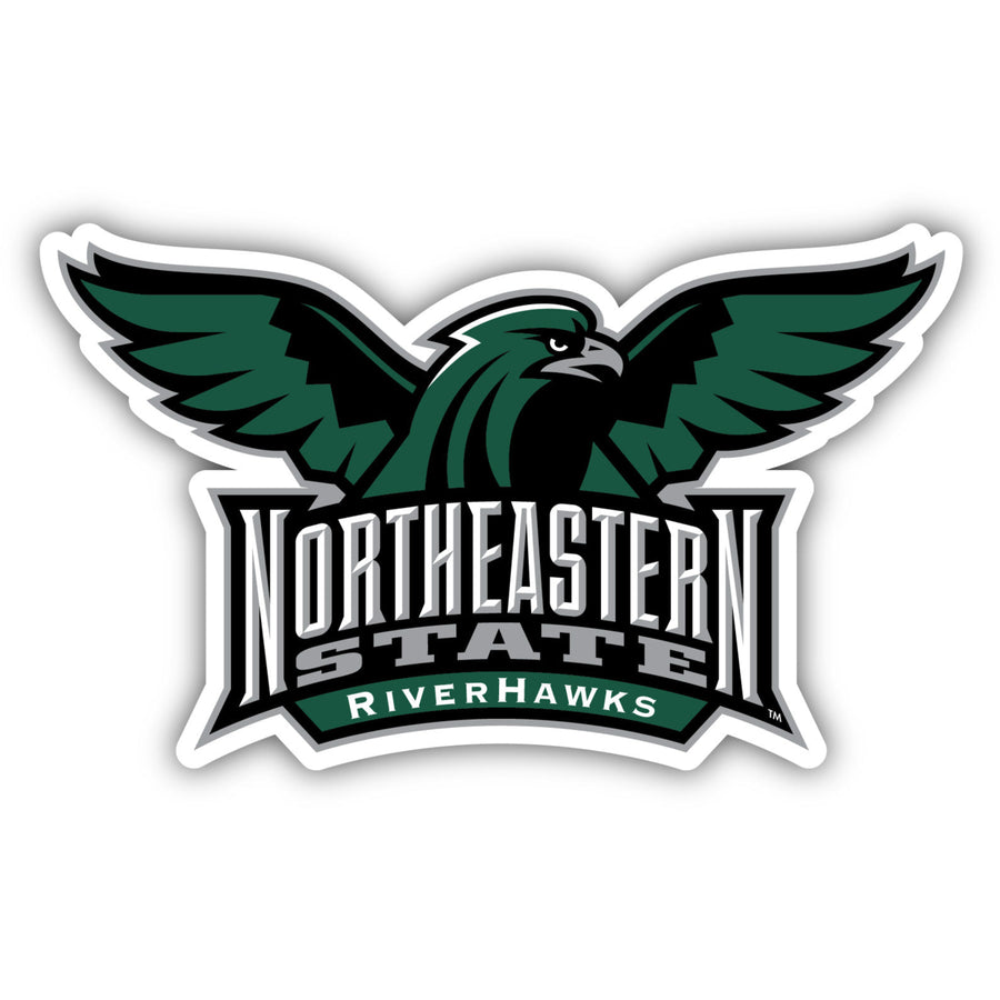 Northeastern State University Riverhawks 12-Inch on one of its sides NCAA Durable School Spirit Vinyl Decal Sticker Image 1