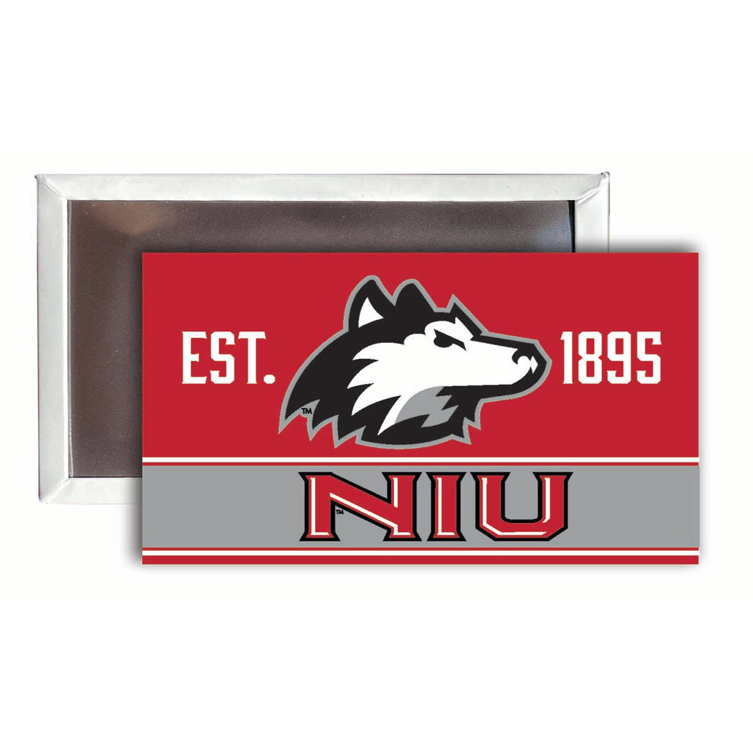 Northern Illinois Huskies 2x3-Inch NCAA Vibrant Collegiate Fridge Magnet - Multi-Surface Team Pride Accessory 4-Pack Image 1