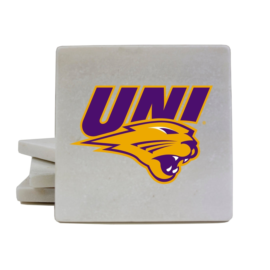 Northern Iowa Panthers Marble Coasters - Elegantly Crafted, Officially Licensed Luxury Image 1