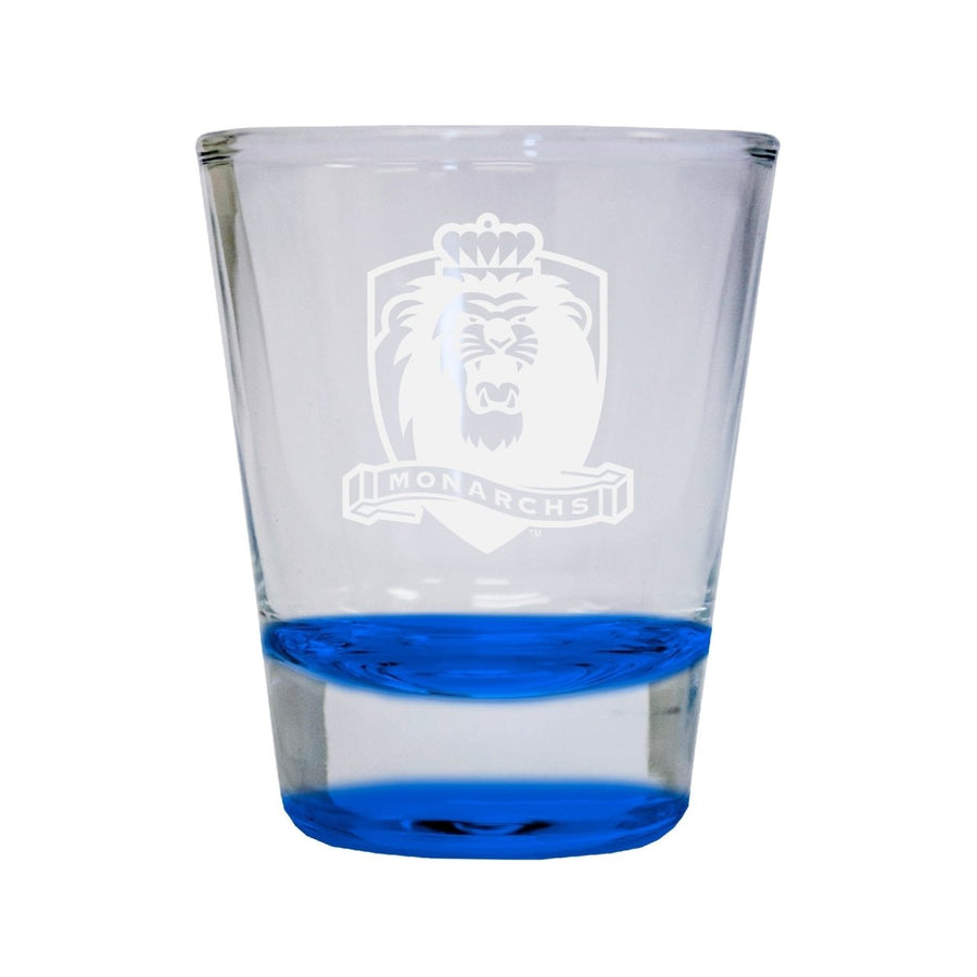 NCAA Old Dominion Monarchs Collectors 2oz Laser-Engraved Spirit Shot Glass Blue Image 1