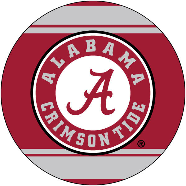 Alabama Crimson Tide Polka Dot 4-Inch Round Shape NCAA High-Definition Magnet - Versatile Metallic Surface Adornment Image 1