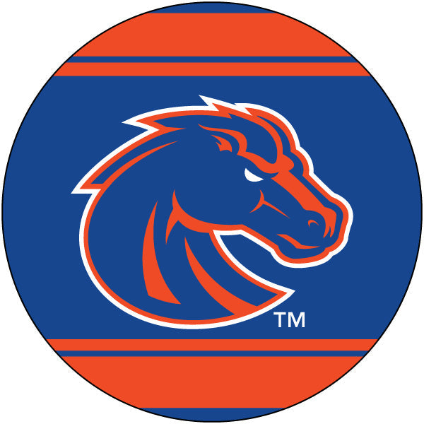 Boise State Broncos Polka Dot 4-Inch Round Shape NCAA High-Definition Magnet - Versatile Metallic Surface Adornment Image 1