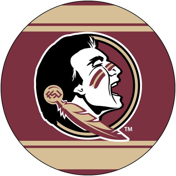 Florida State Seminoles Polka Dot 4-Inch Round Shape NCAA High-Definition Magnet - Versatile Metallic Surface Adornment Image 1