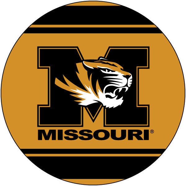 R and R Imports, Inc Missouri Tigers 4 Inch Round Trendy Polka Dot Magnet Image 1