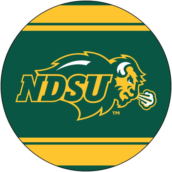 North Dakota State Bison Polka Dot 4-Inch Round Shape NCAA High-Definition Magnet - Versatile Metallic Surface Adornment Image 1