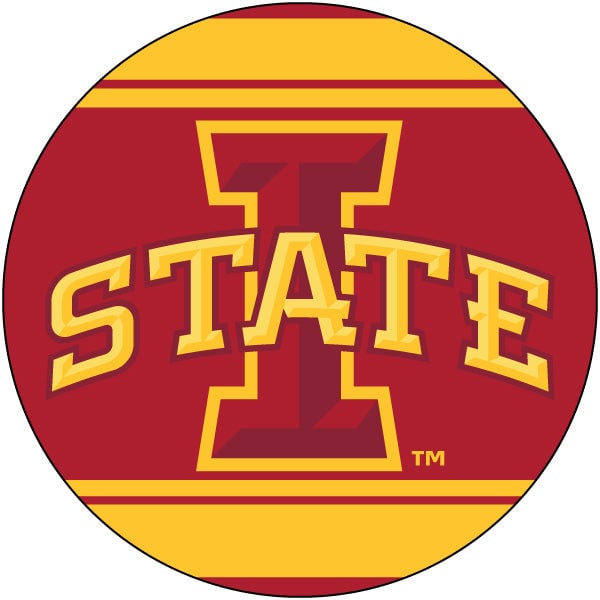 Iowa State Cyclones Polka Dot 4-Inch Round Shape NCAA High-Definition Magnet - Versatile Metallic Surface Adornment Image 1