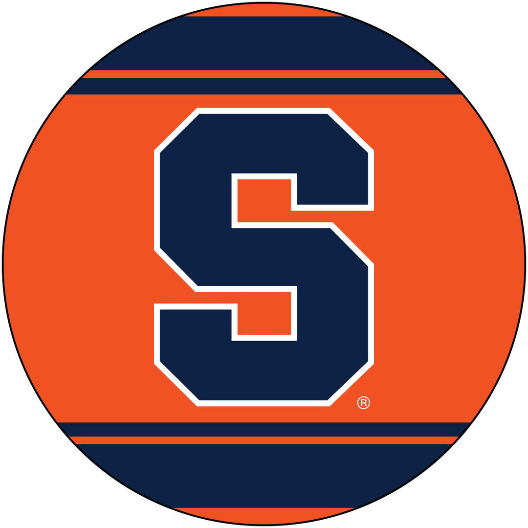 Syracuse Orange Polka Dot 4-Inch Round Shape NCAA High-Definition Magnet - Versatile Metallic Surface Adornment Image 1