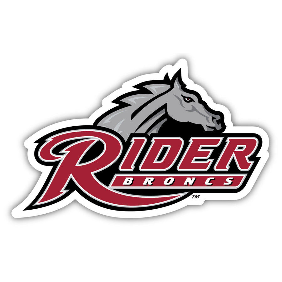 Rider University Broncs 10-Inch on one of its sides NCAA Durable School Spirit Vinyl Decal Sticker Image 1