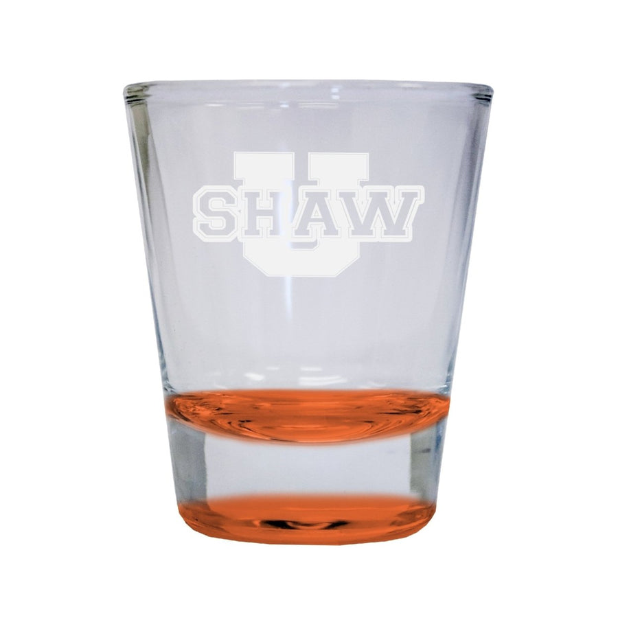 NCAA Shaw University Bears Collectors 2oz Laser-Engraved Spirit Shot Glass Orange Image 1