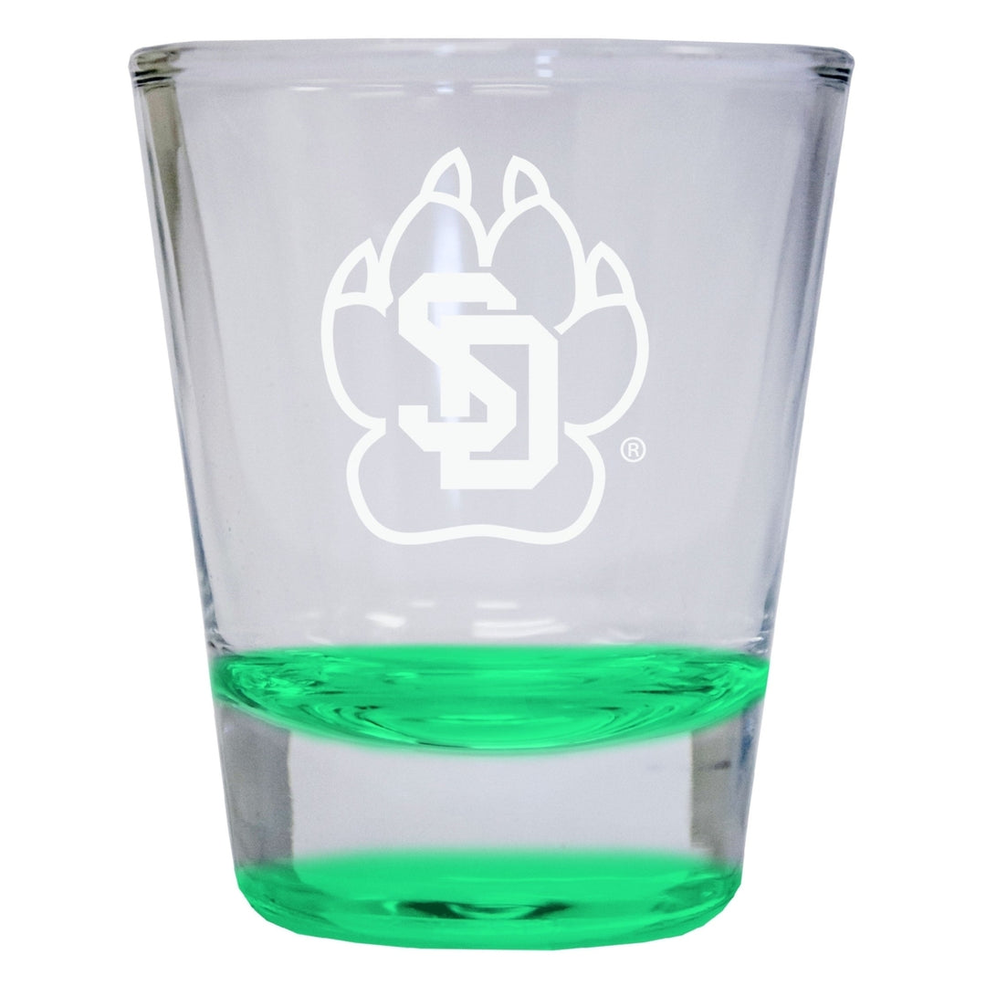 NCAA South Dakota Coyotes Collectors 2oz Laser-Engraved Spirit Shot Glass Blue Image 1