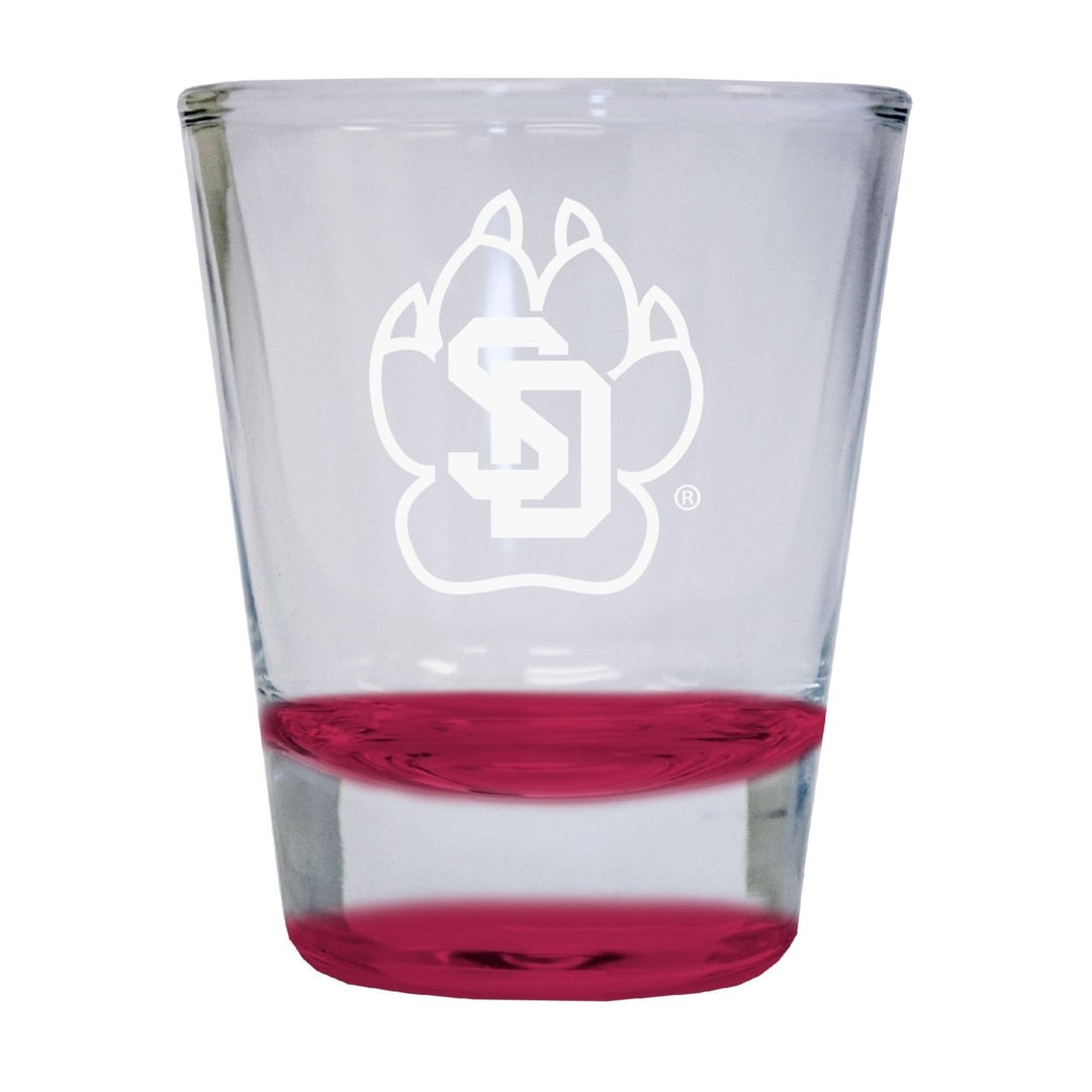 NCAA South Dakota Coyotes Collectors 2oz Laser-Engraved Spirit Shot Glass Orange Image 1