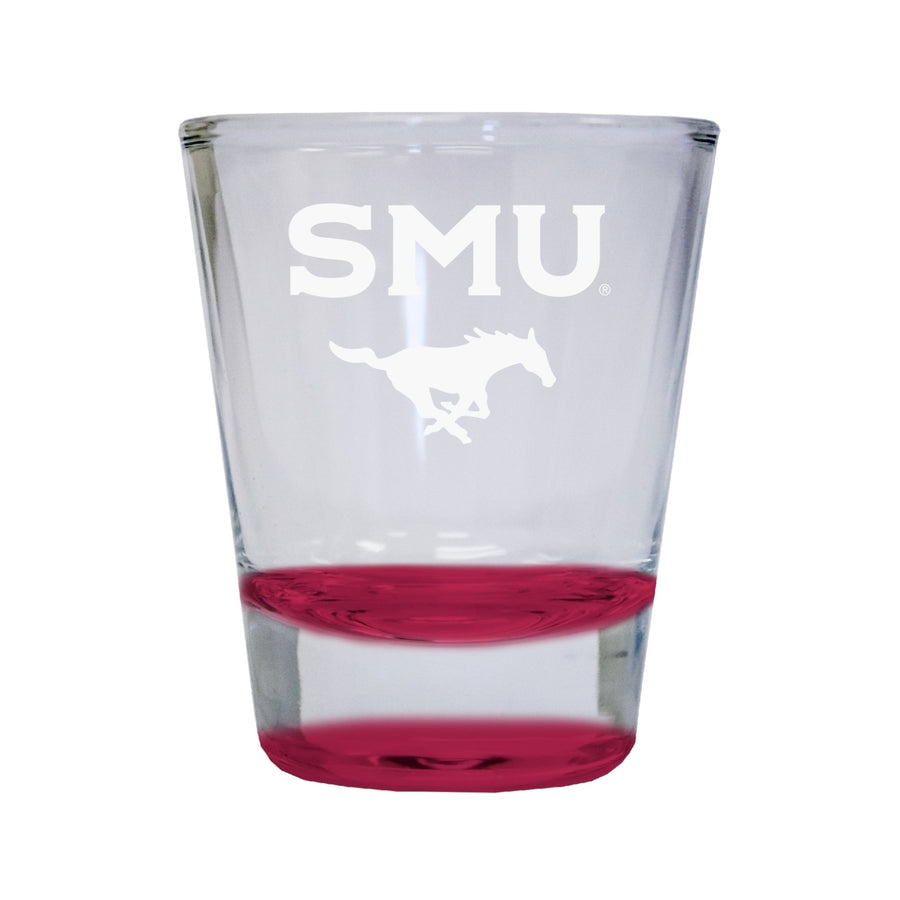 NCAA Southern Methodist University Collectors 2oz Laser-Engraved Spirit Shot Glass Red Image 1