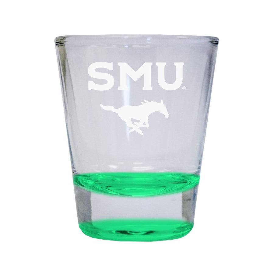 NCAA Southern Methodist University Collectors 2oz Laser-Engraved Spirit Shot Glass Green Image 1