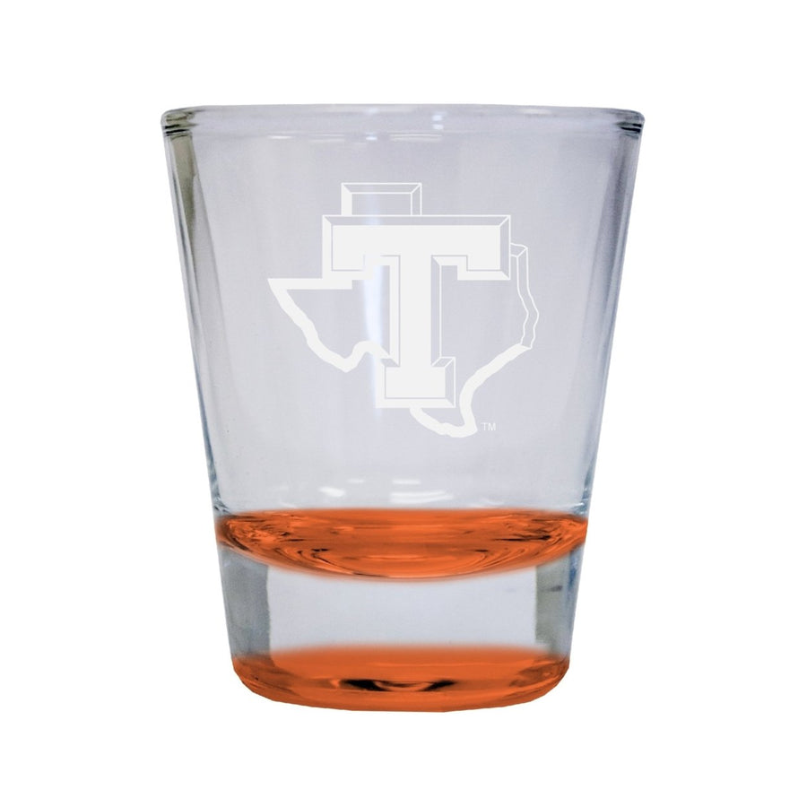 NCAA Tarleton State University Collectors 2oz Laser-Engraved Spirit Shot Glass Orange Image 1