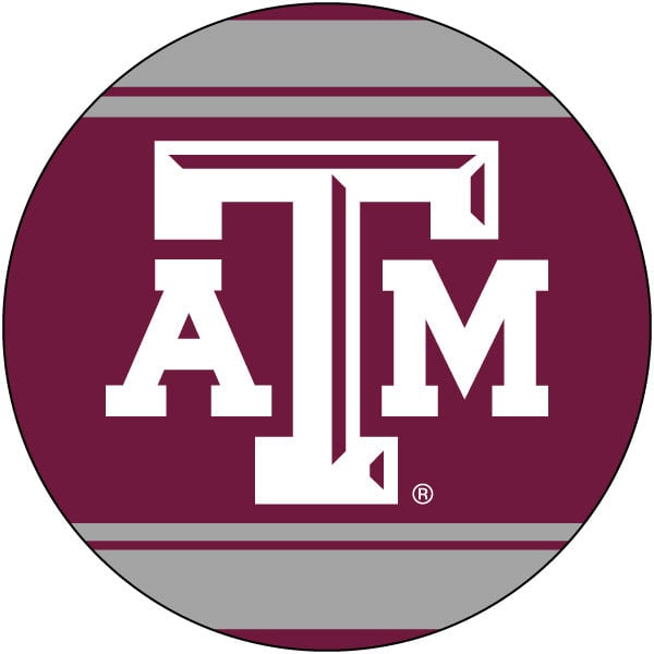 Texas AandM Aggies Polka Dot 4-Inch Round Shape NCAA High-Definition Magnet - Versatile Metallic Surface Adornment Image 1