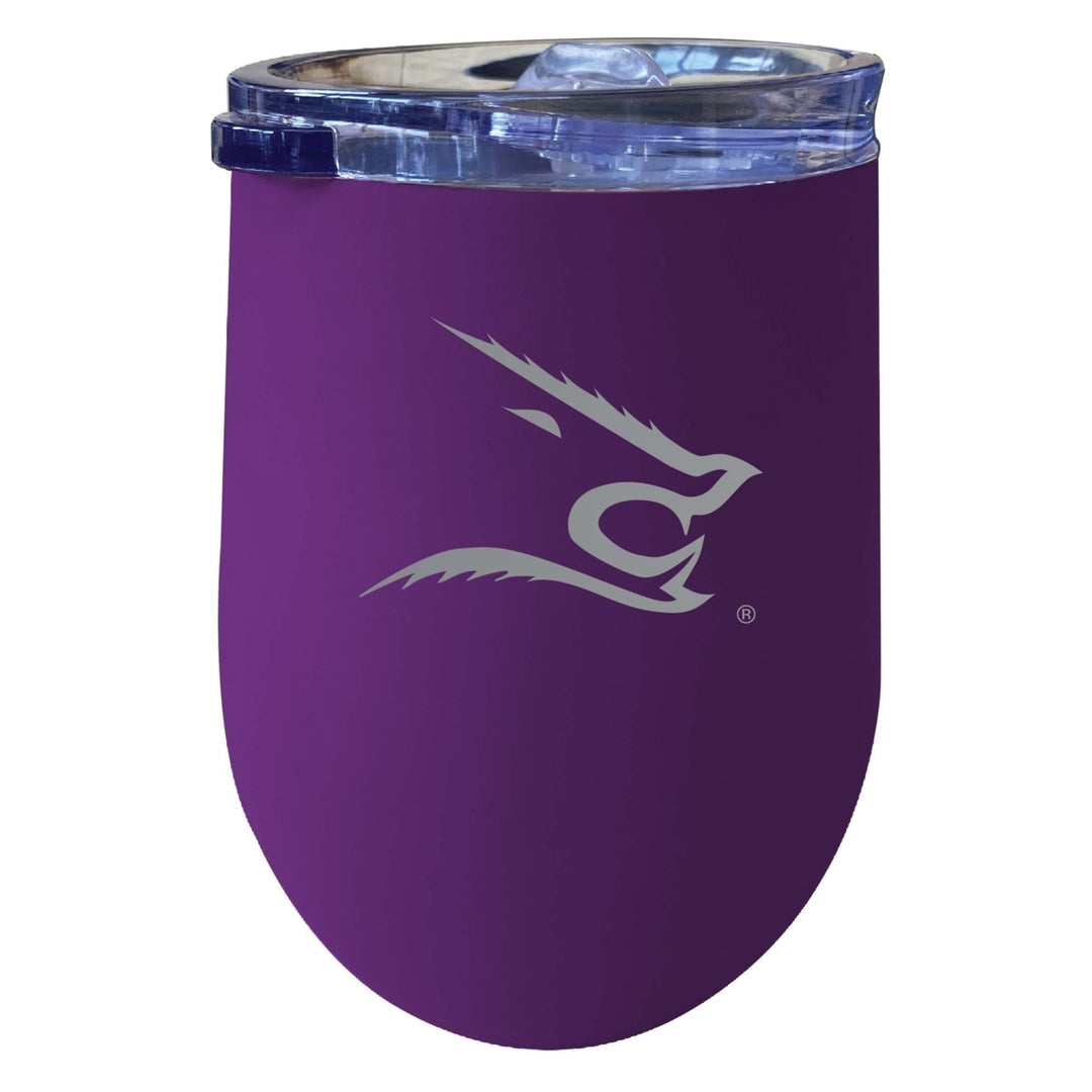 Texas AandM Kingsville Javelinas 12 oz Etched Insulated Wine Stainless Steel Tumbler Purple Image 1