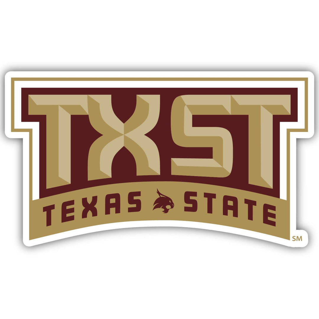 Texas State Bobcats 10-Inch on one of its sides NCAA Durable School Spirit Vinyl Decal Sticker Image 1