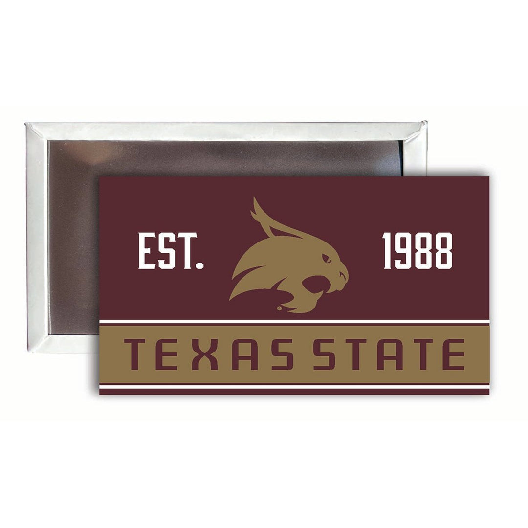 Texas State Bobcats 2x3-Inch NCAA Vibrant Collegiate Fridge Magnet - Multi-Surface Team Pride Accessory 4-Pack Image 1