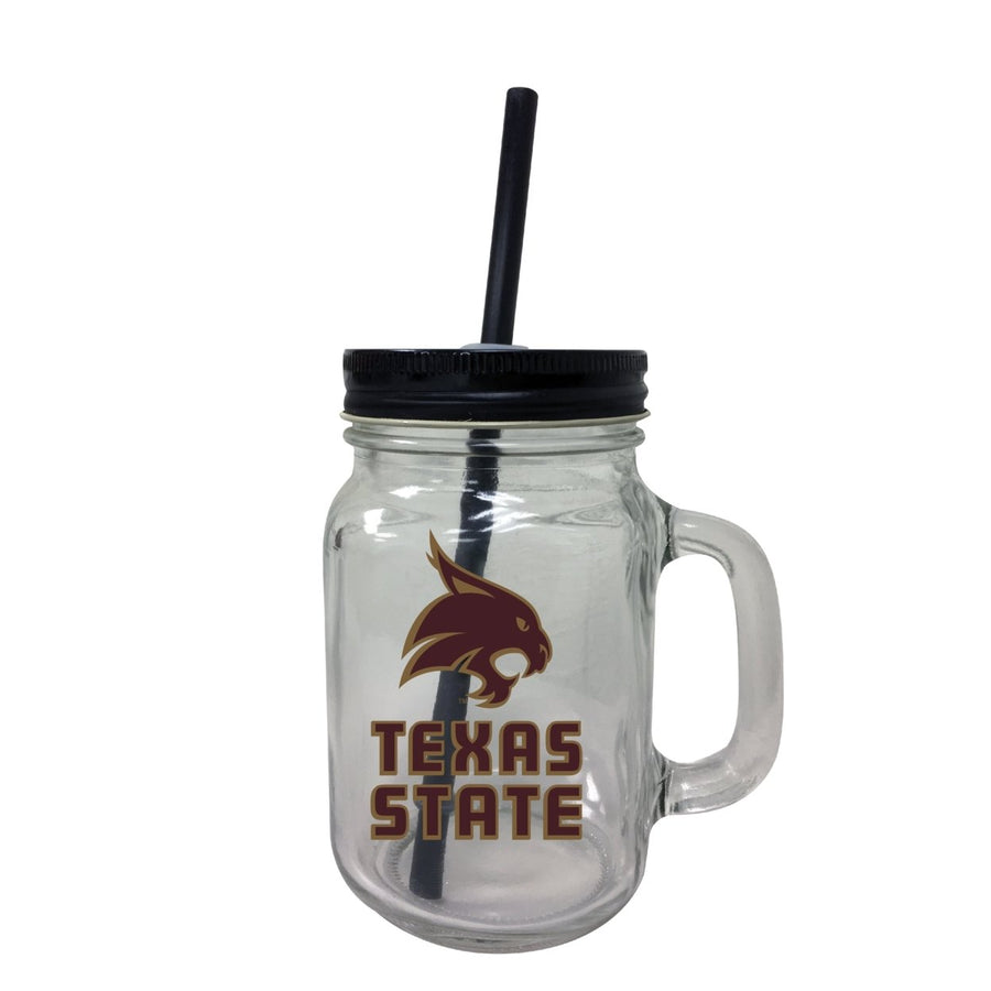 Texas State University Mason Jar Glass 2-Pack Image 1