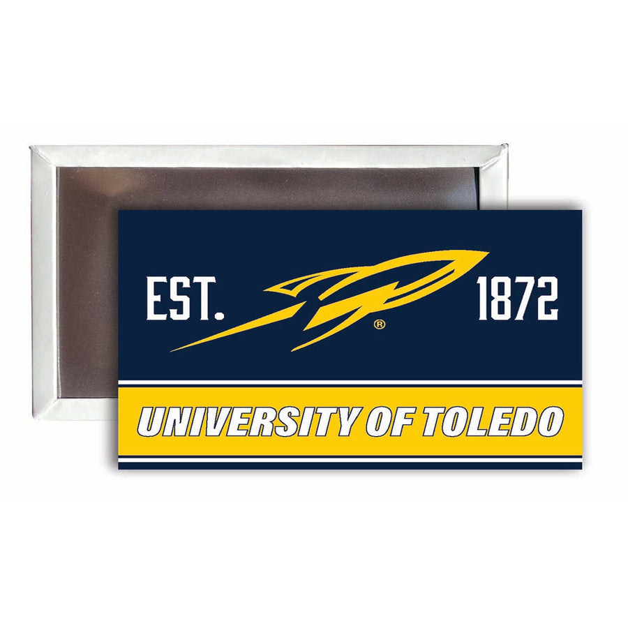 Toledo Rockets 2x3-Inch NCAA Vibrant Collegiate Fridge Magnet - Multi-Surface Team Pride Accessory 4-Pack Image 1