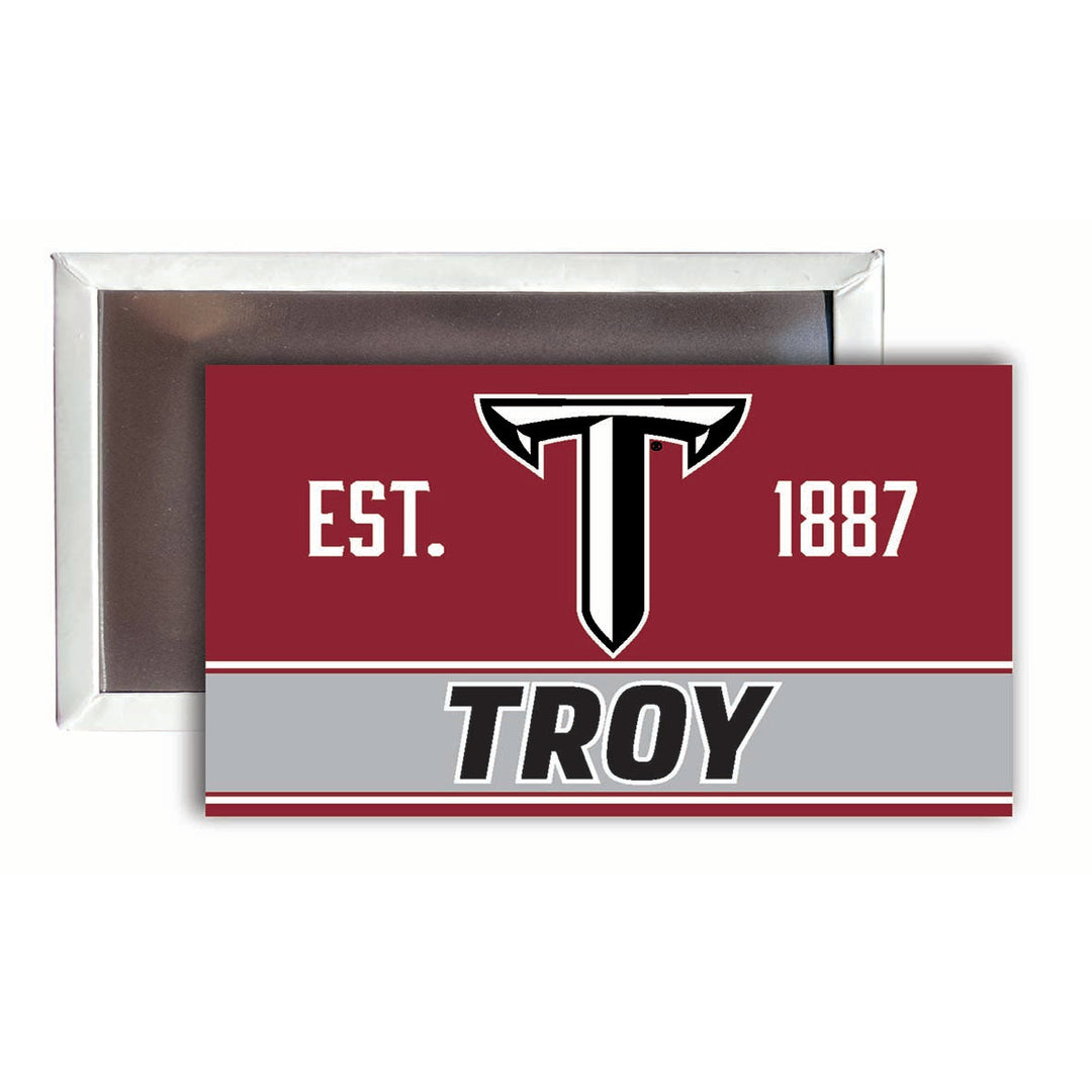 Troy University 2x3-Inch NCAA Vibrant Collegiate Fridge Magnet - Multi-Surface Team Pride Accessory 4-Pack Image 1