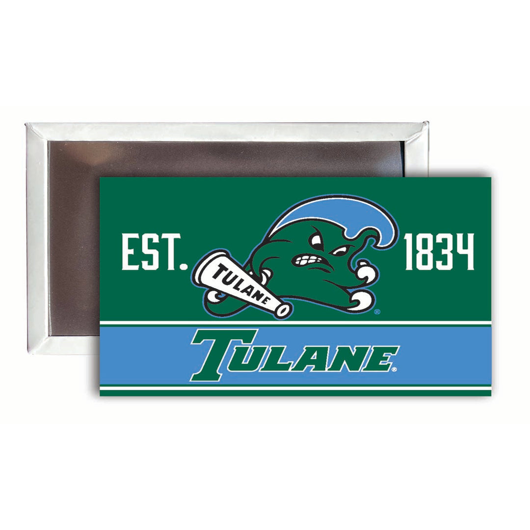 Tulane University Green Wave 2x3-Inch NCAA Vibrant Collegiate Fridge Magnet - Multi-Surface Team Pride Accessory 4-Pack Image 1