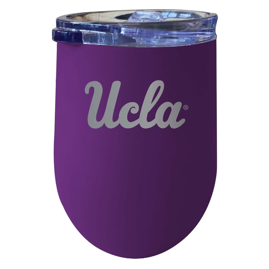 UCLA Bruins 12 oz Etched Insulated Wine Stainless Steel Tumbler Purple Image 1