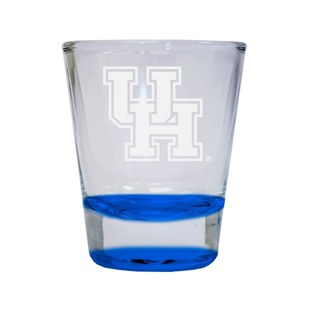 NCAA University of Houston Collectors 2oz Laser-Engraved Spirit Shot Glass Blue Image 1