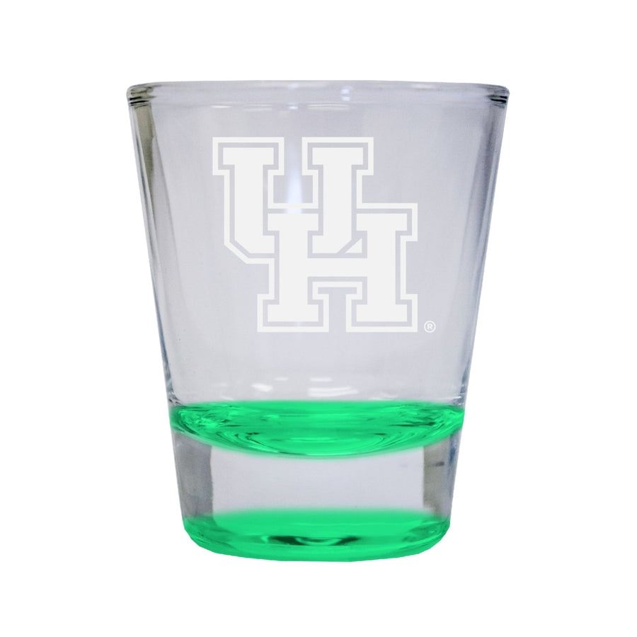 NCAA University of Houston Collectors 2oz Laser-Engraved Spirit Shot Glass Green Image 1