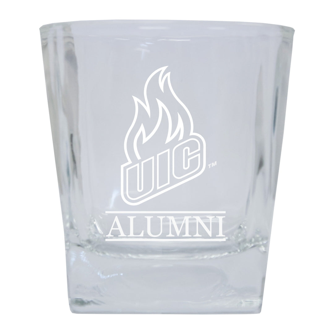 University of Illinois at Chicago Alumni Elegance - 5 oz Etched Shooter Glass Tumbler 4-Pack Image 1