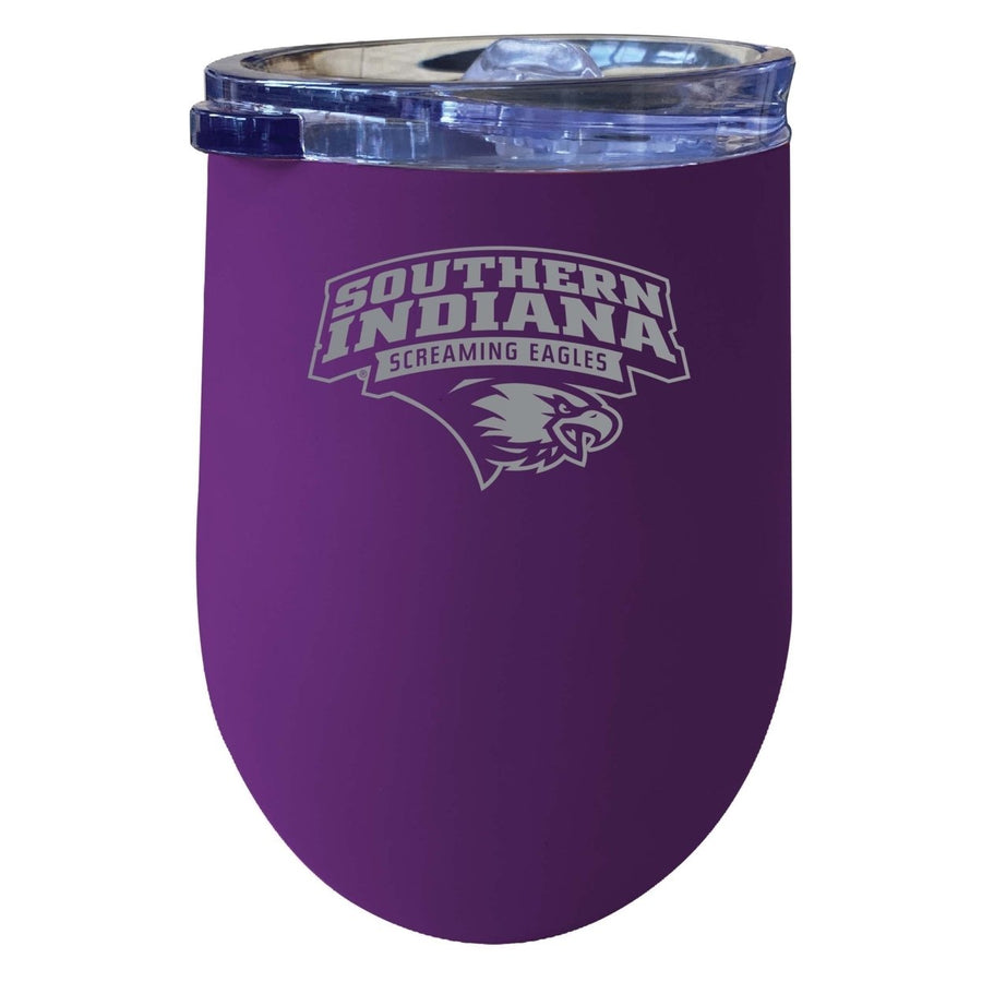 University of Southern Indiana NCAA Laser-Etched Wine Tumbler - 12oz Stainless Steel Insulated Cup Image 1