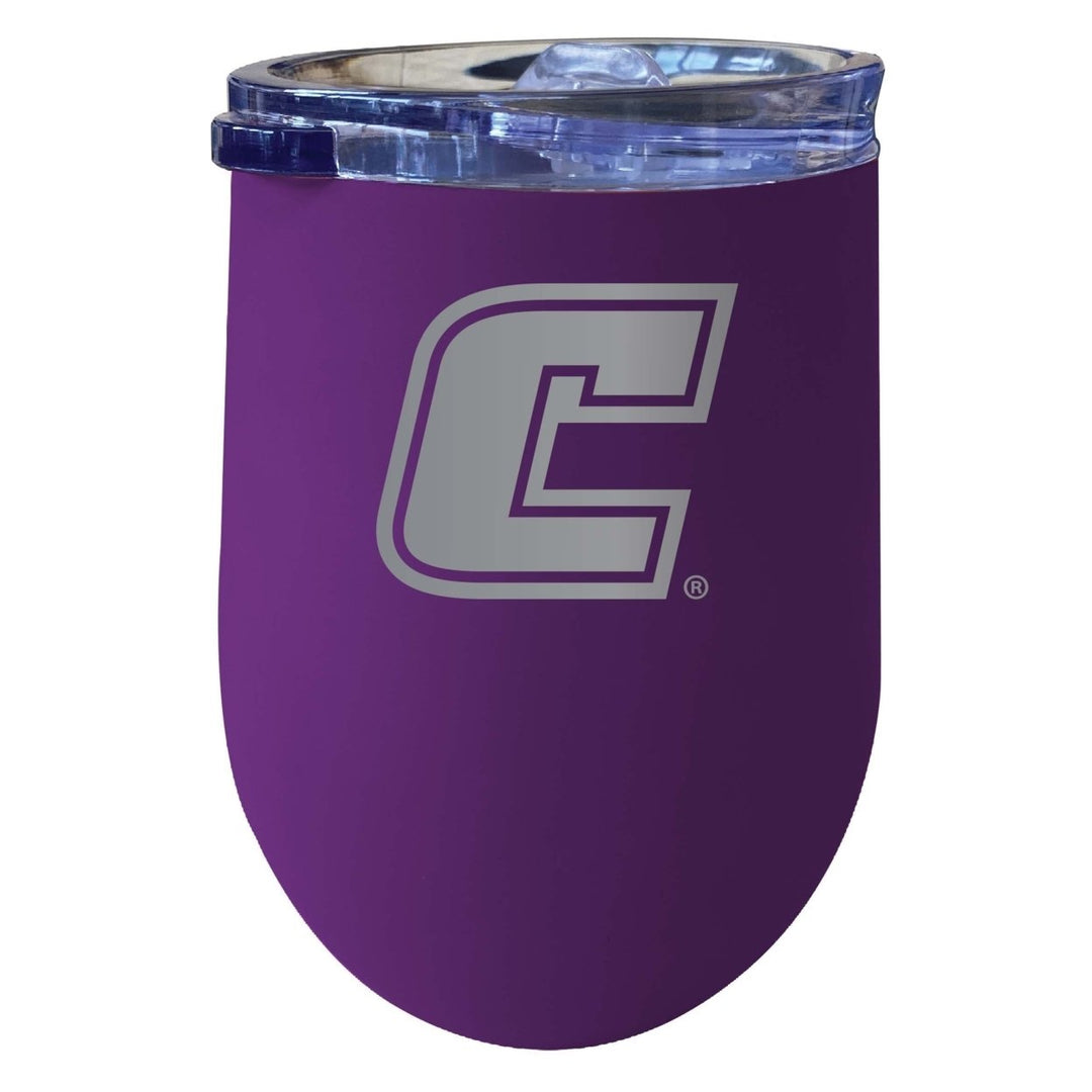 University of Tennessee at Chattanooga 12 oz Etched Insulated Wine Stainless Steel Tumbler Purple Image 1